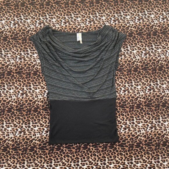 ♥︎ sleazy striped cowl neck top ♥︎ - Picture 7 of 7